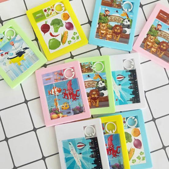 3Pcs Slide Pattern Puzzle Hand-eye Coordination Burrs-free Accessory Brain Teaser Slide Puzzle for Children