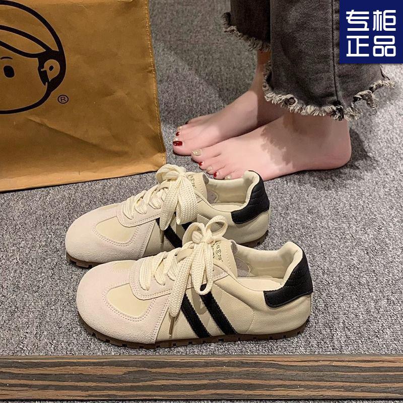 Round Head Dexun Retro Forrest Gump Shoes Spring New Flat-bottomed Versatile Casual Sports Board Shoes