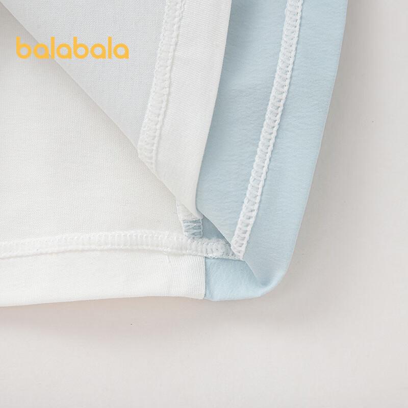 Balabala Girls' Faux Two-Piece Short-Sleeve T-Shirt