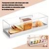 Professional Acrylic Dessert Container With Lid For Transporting Treats Cake Tray Rectangular Food Display Case