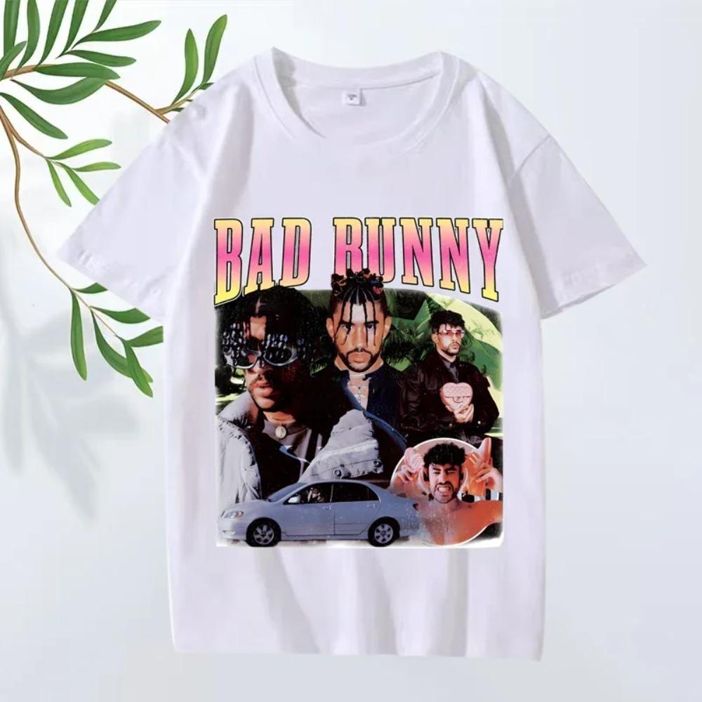 

Bad Bunny classic T Shirt 2025 new men ’s women Oversized 100% streetwear short sleeve Summer print graphics Unisex tops S