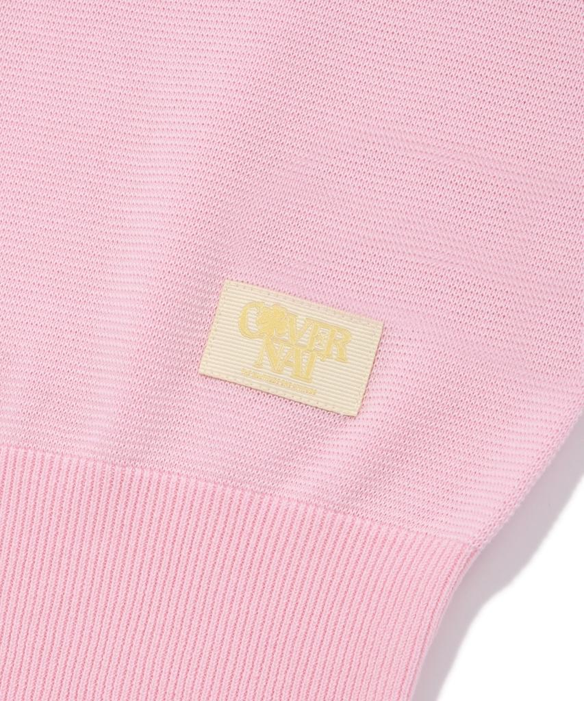 COVERNAT WOMAN Basic V-Neck Knit Light Pink