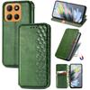 For Motorola Moto G15 4G Case Rhombus Imprint PU Leather Wallet Phone Cover