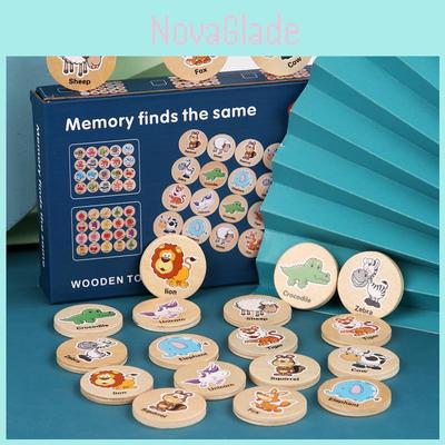 Wooden Educational Matching Puzzle For Children With Forest Animal Fruit Theme For Early Learning