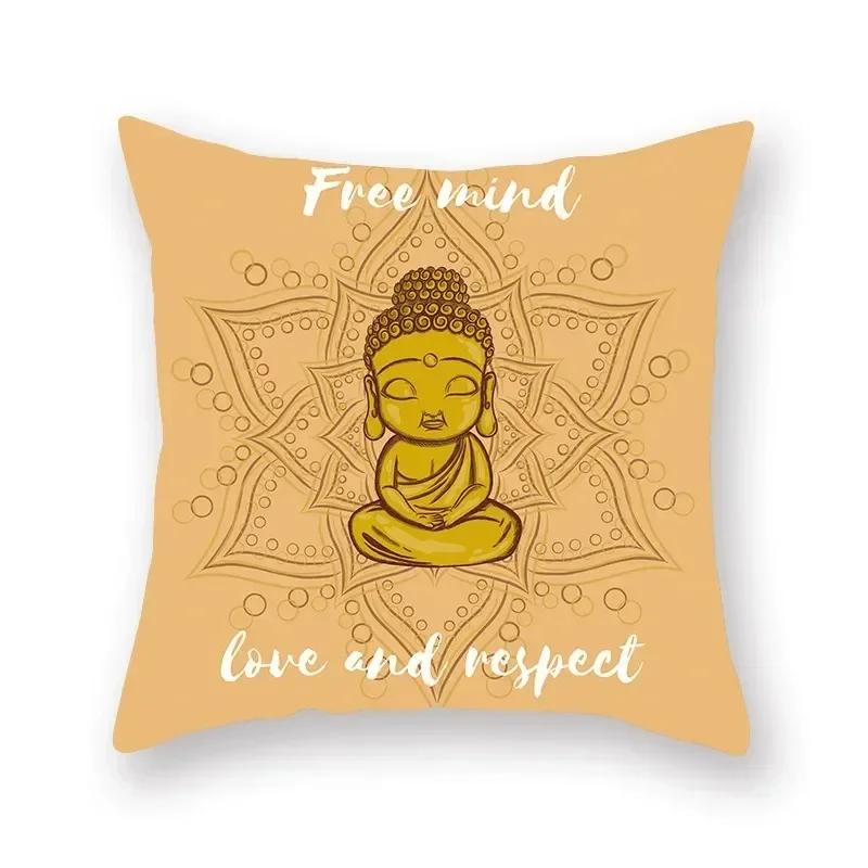 Retro Religiöses Ethnisch Gemustertes Druckserien Kissenbezug Böhmische Heimdeko Schlafzimmer Wohnzimmer Sofa Kissenbezug
