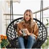Boho Hanging Garden Swing Chair, Black
