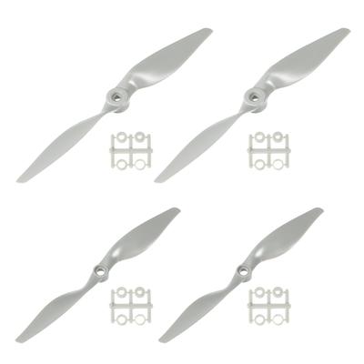 Uxcell 7x5" 9x6" RC Propellers, 2-Vane Blade Props with Gray Adapter Rings for Electric Airplanes, 4 Pieces