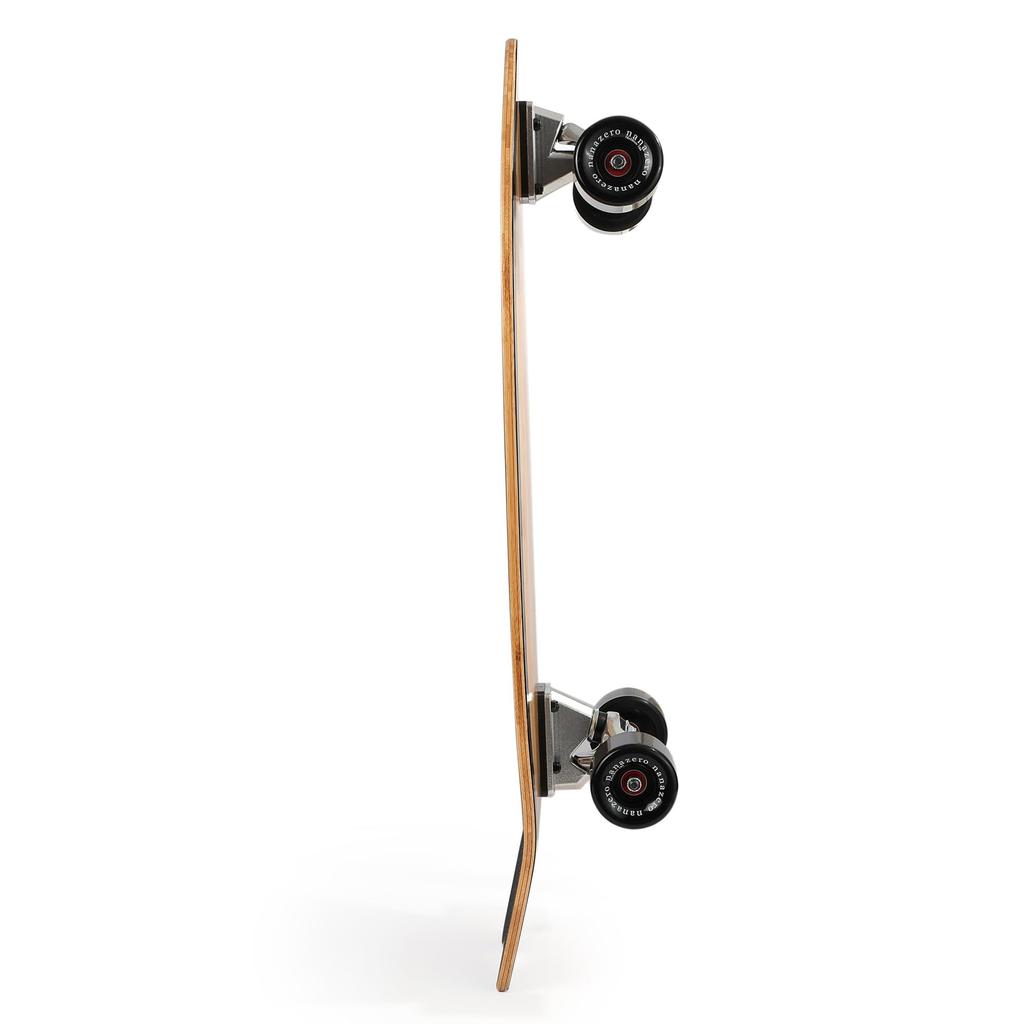 Nanazero Surf Skateboard Fish Bamboo Deck Black 31"