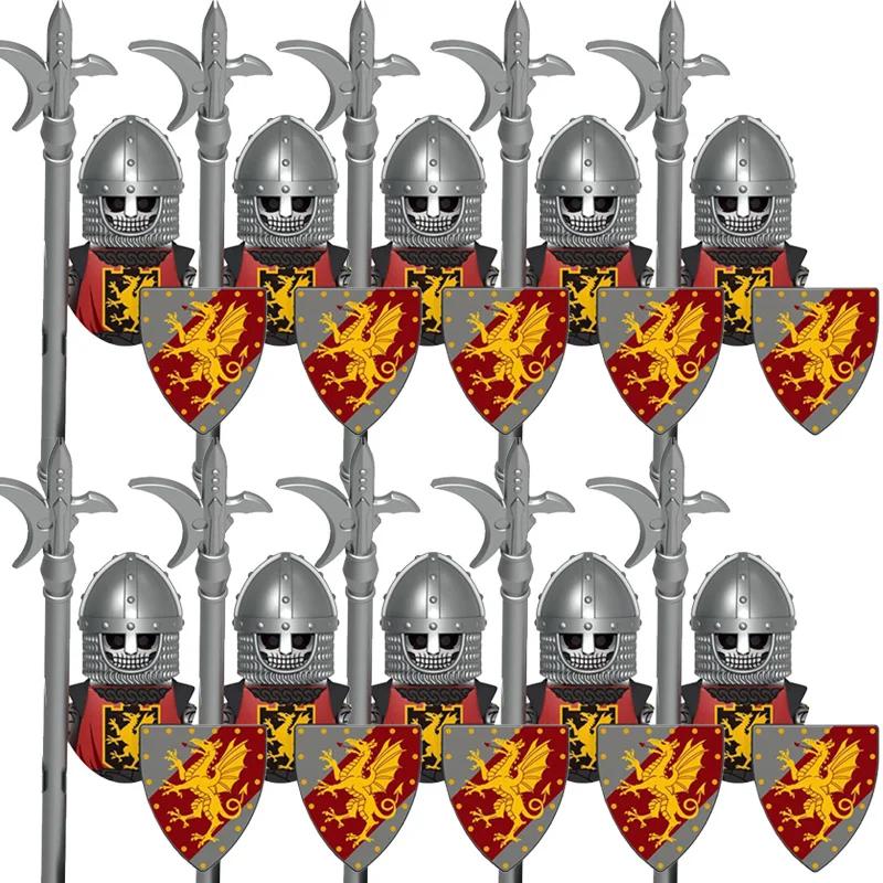 Zabawki dla dzieci Średniowiecze Starożytna Grecja Ciężka piechota Zbrojny rycerz Łucznik Figurki wojskowe Sprzęt bojowy Model Prezenty dla chłopców