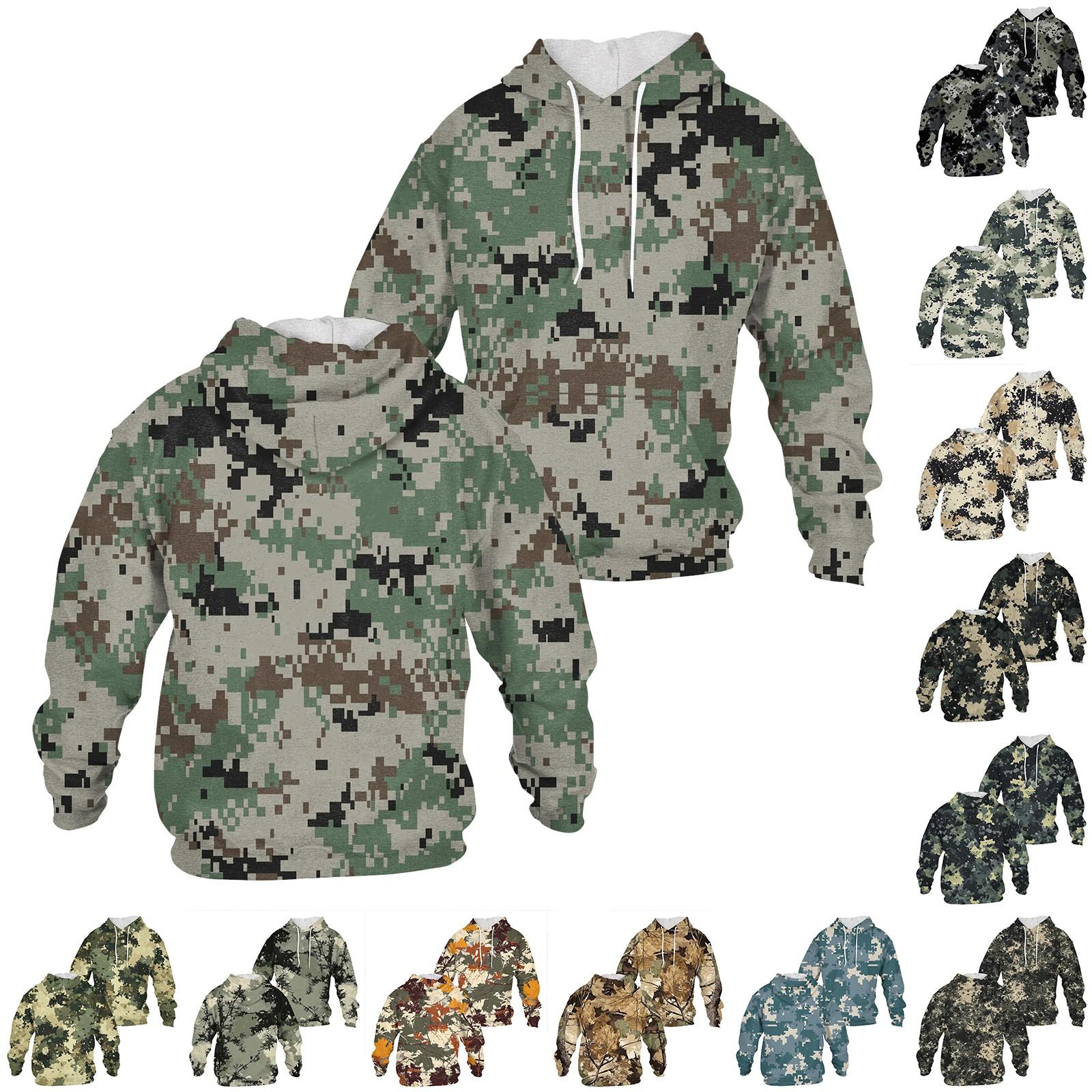 

Men s Casual Fashion Long Sleeve Hooded With Pocket Flag Small Print Sweatshirt XXXL