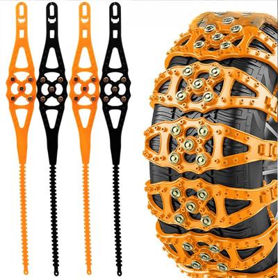 1/5/10PCS All Weather Tire Chains Universal Vehicle Anti Skid Traction for Snow Mud Ice Fishbone Design Car SUV Safety