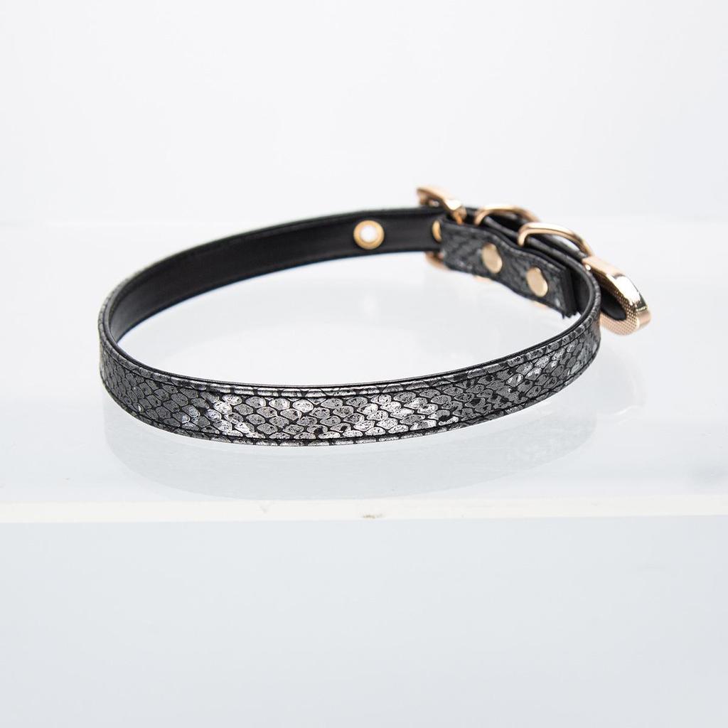 Multicolor Snakeskin Thin Choker Collar - Unique Snake Shape for Women