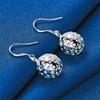 Elegant 925 Sterling Silver Delicate Openwork Round Earrings for Women, Fashionable Wedding Jewelry Accessories