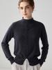 2026 Women's High Neck Pure Cashmere Sweater: Soft, Fluffy, Single-Breasted Knit Outerwear for Autumn/Winter