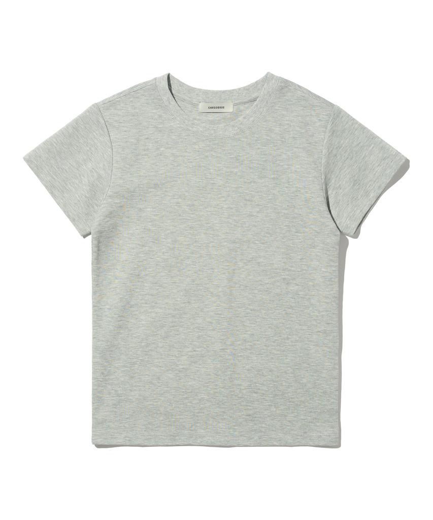 CARGOBROS FOR WOMAN Star See-Through Long Sleeve Layered Short Sleeve Tee Set (Black/Melange)