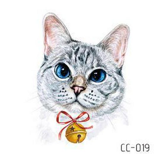 Adesivi Tatuaggio Cartoni Animati Animali Adorabili: Design di Gattini, Cuccioli e Coniglietti Carini