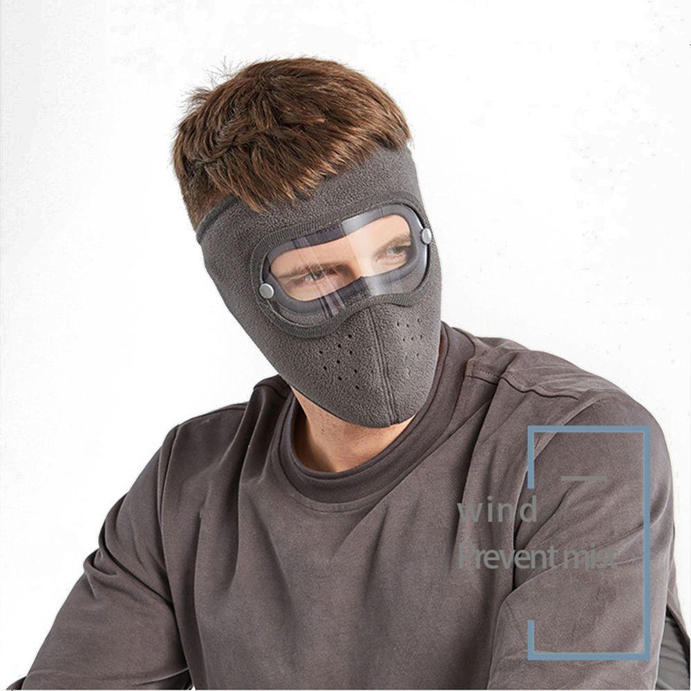 Keep Warm Removable Eye Shield Windproof Anti Fog Goggles Breathable Caps Full Face Masks Cycling