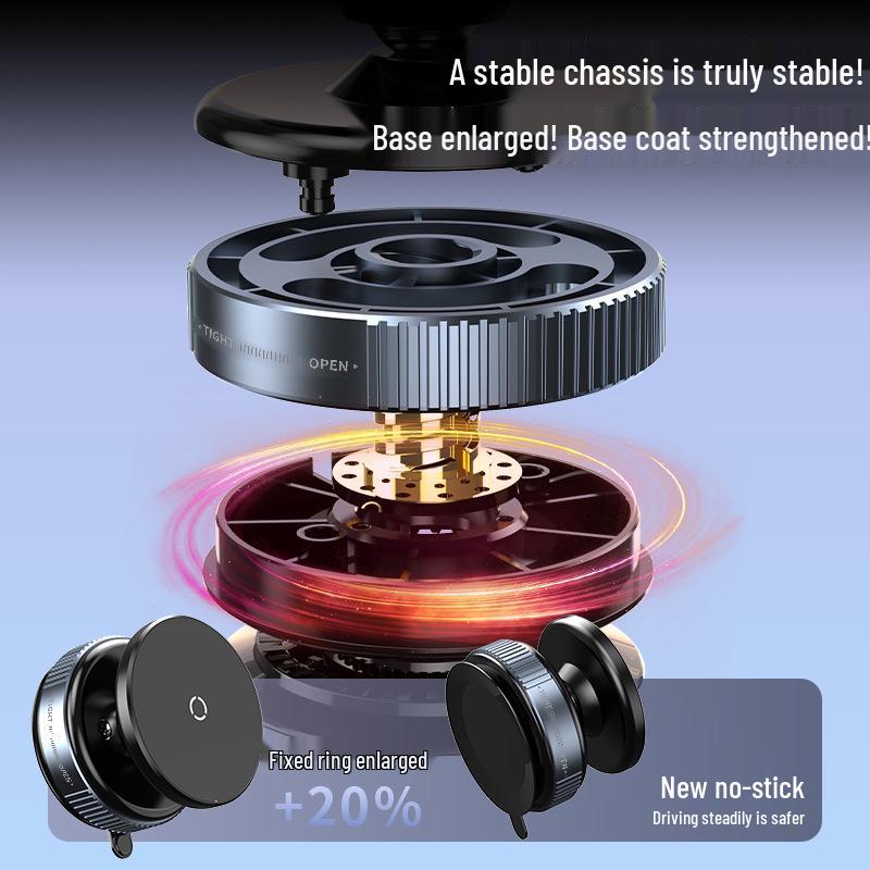 360° magnetischer faltbarer Auto-Handyhalter mit Vakuum-Saugnapf