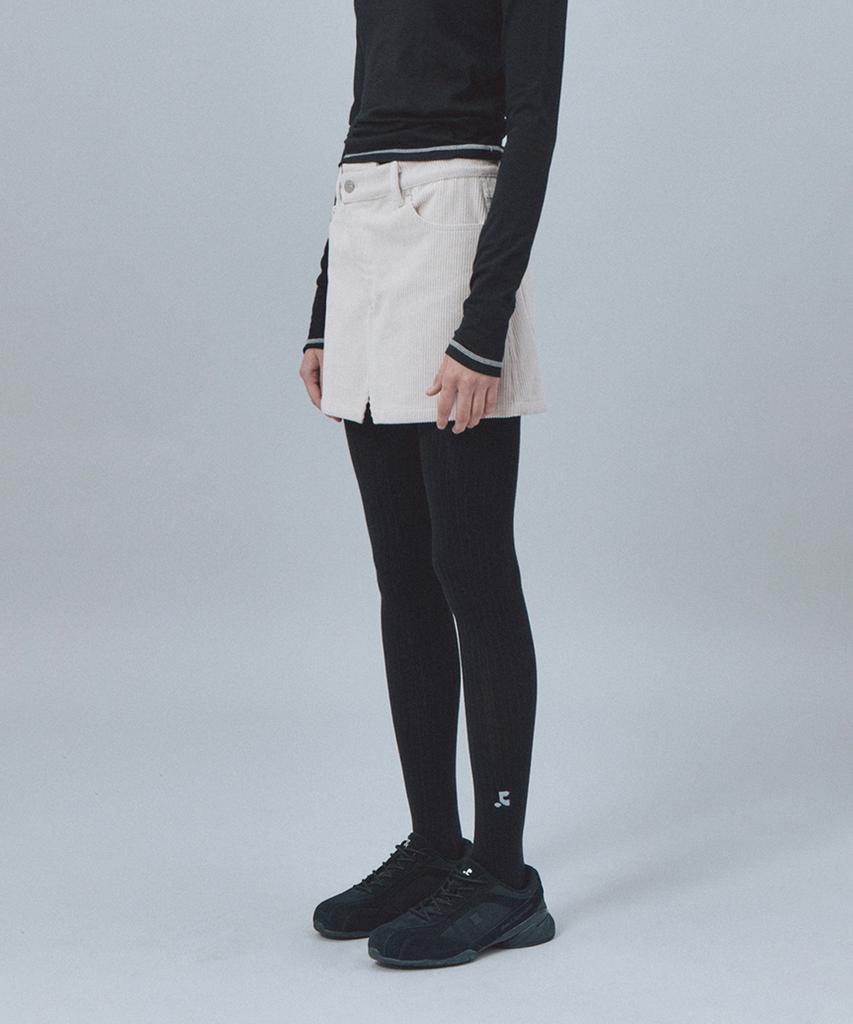 REST&RECREATION Coduroy Unbalance Skirt - Pink
