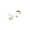 Boucles d'oreilles - LUXENTER - Sanky - Créoles 22 mm - Or jaune 18k - Zircon