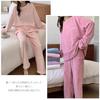[YUESUO] Room Wear Ladies Flannel Pajamas Pajamas Top and Bottom Set Long Pants Tops Long Sleeve Room Wear Fluffy Pajamas Warm Ladies Fluffy Saint