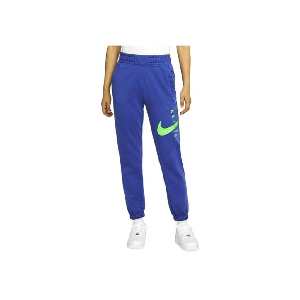 Nike Sportswear Swoosh Slim Fit Fleece Jogger Pants Women Bottoms Blue CU5632-430