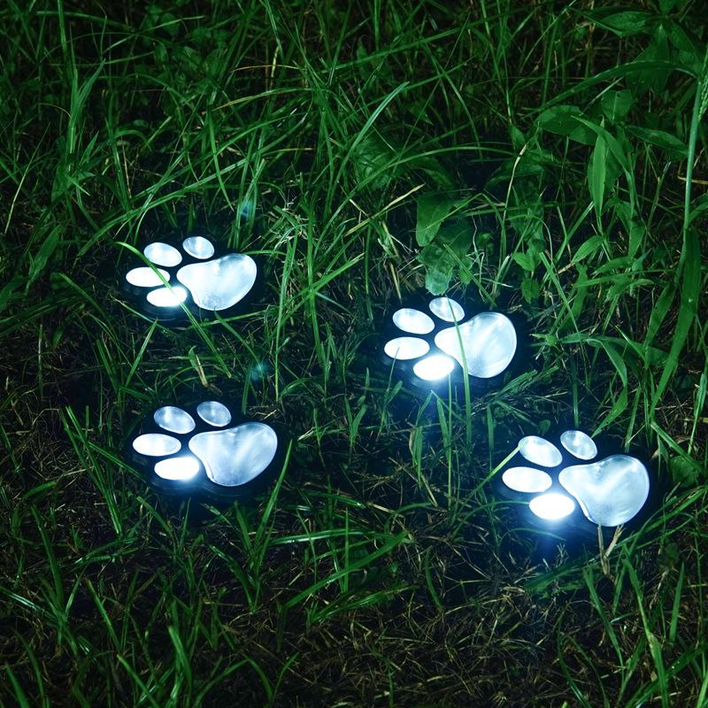 Waterproof Solar Cat Paw Lights for Outdoor Garden, Courtyard, and Stair Decoration