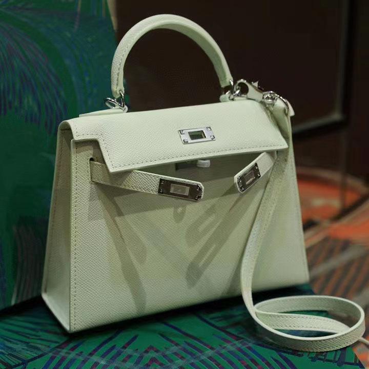 Damentasche aus echtem Leder, Handtasche aus Rindsleder mit Ep-Palmen-Print, einfache und modische Qualität, vielseitige Umhängetasche mit silberner Schnalle