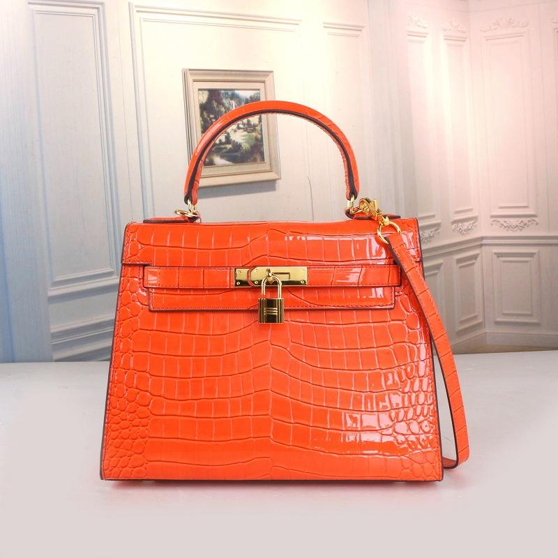 Bag Women'S Lychee Pattern Large-Capacity Handbag Color Matching Shoulder Messenger Bag Women'S Bag