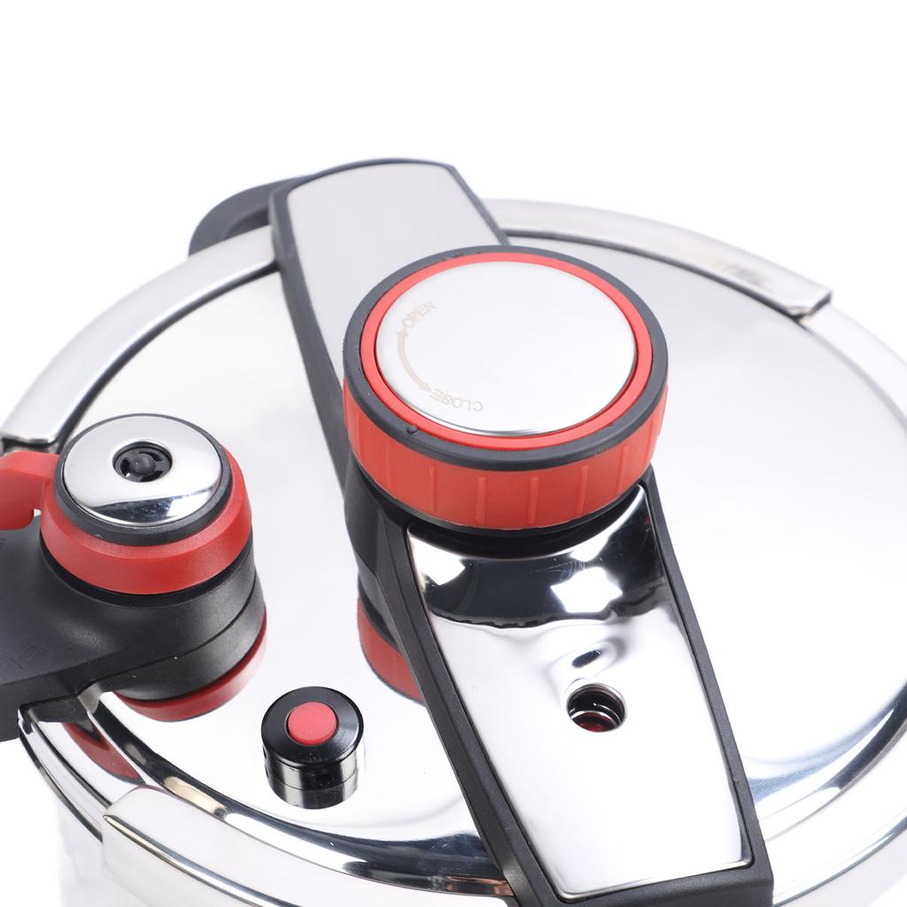 Pressure Cooker, Pot High Temperature Resistant 2 Gear 100kpa Pressure Cooker Foldable Handle Fast Boiling for Electric Furnace