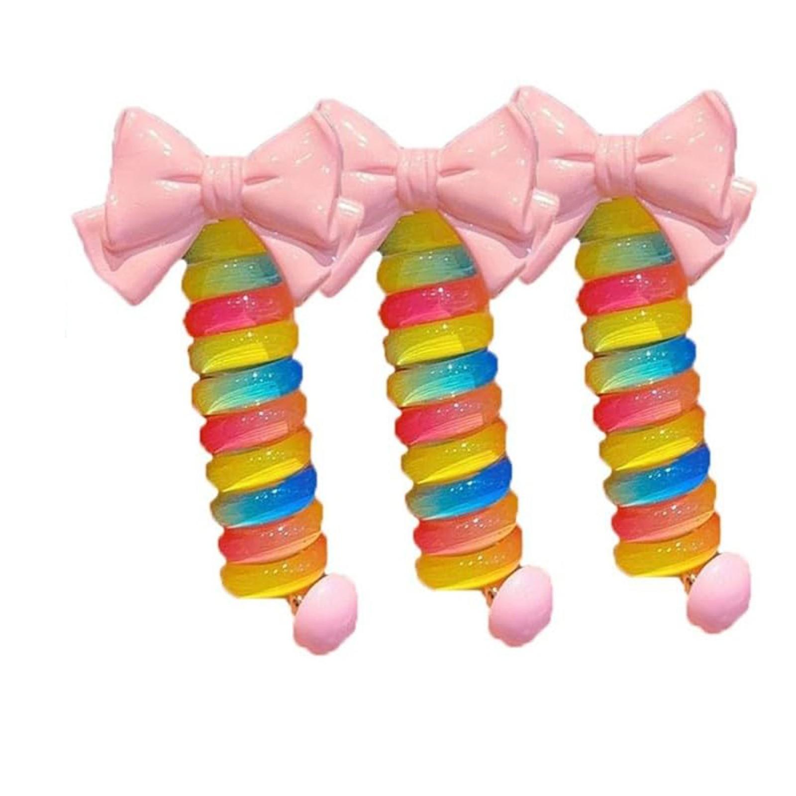 Colorful Telephone Wire Hair Bands For Kids, Telephone Wire Hair Bands, Spiral Hair Ties Phone Cord For Women Girl