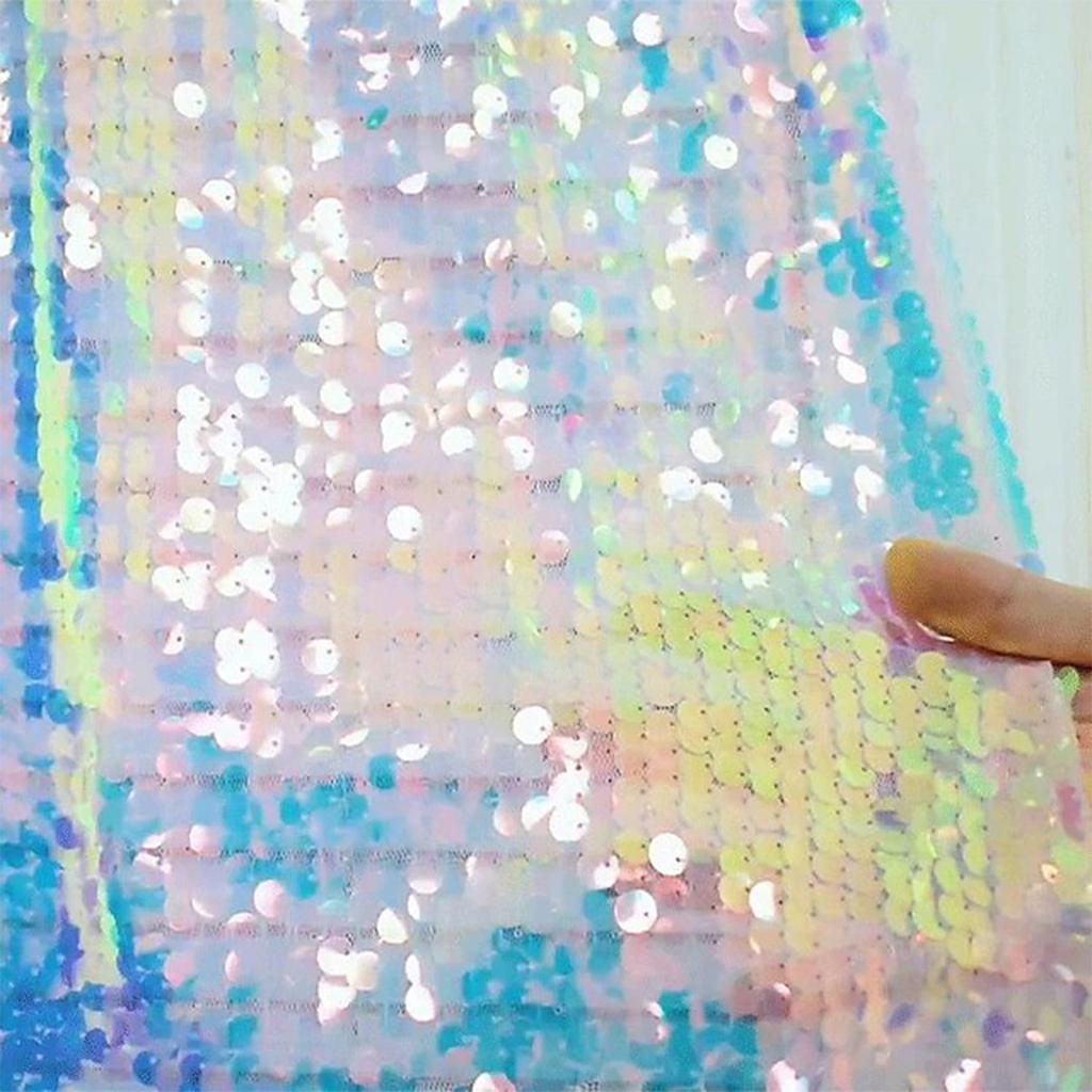 Broderade Paljett Genomskinliga Gardinstångsgardiner Dekorativa Gardiner