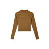 Zenvy Traspirante Traspirante Asciugatura Rapida Morbido Leggero T-Shirt Casual a Maniche Lunghe Girocollo Tinta Unita Donna Top FN3023-281
