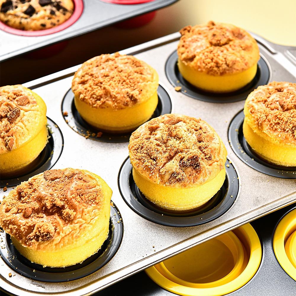 Easy To Demold Carbon Steel Silicone Baking Pan Nonstick Cupcake Baking Tray Muffin Tray  Bakery