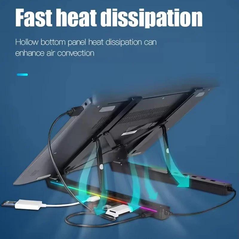 Laptop Stand Portable Bracket Aluminum Alloy For Macbook Folding Adjustable Computer PC Tablet Stand Heat Dissipation Holder