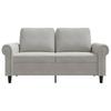 Vidaxl Sofa 2-Osobowa, Jasnoszara, 120 Cm, Tapicerowana Aksamitem