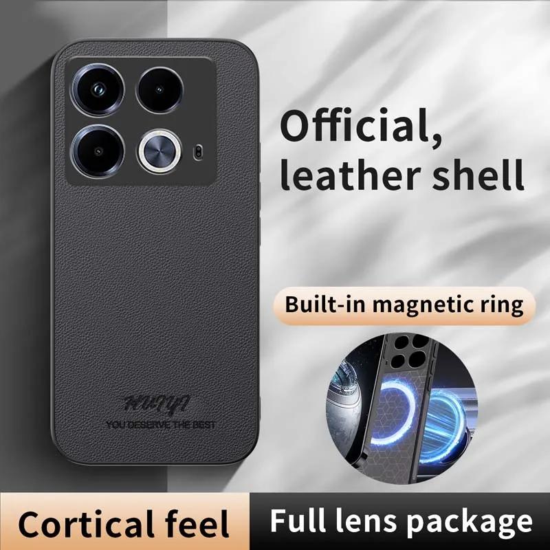 Leather Magnetic Case for Infinix Note 40 HOT 40 PRO 40i Spark 20 20C 20 Pro GT 20 Pro Wireless Charge Protection Cover