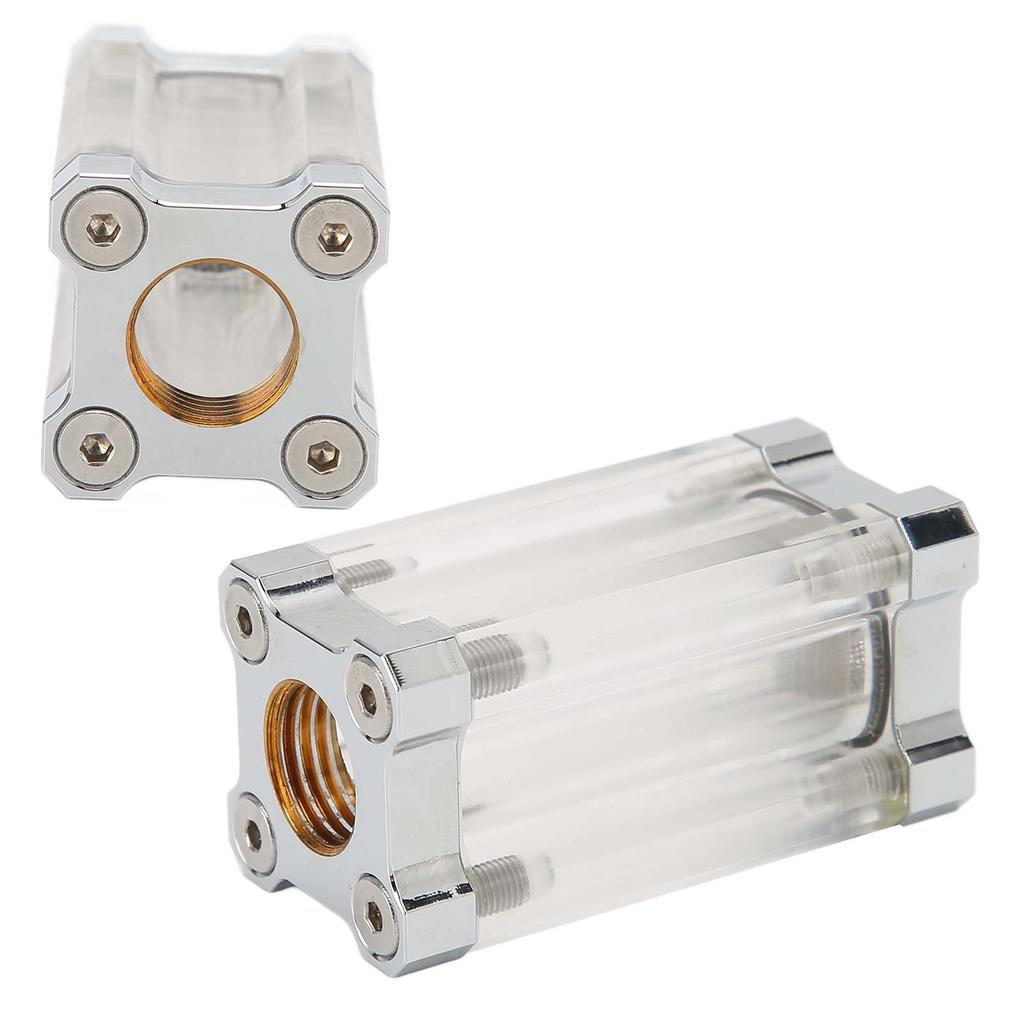 Water Cooling System Filter 40 Mesh Single Sided Filter Computer Water Cooling System Brass Acrylic G1/4 Thrd Liquid Filter