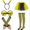 2026 Halloweenový kostým včelky Cosplay Set s křídly, pláštěm, čelenkou a brýlemi pro dospělé a děti
