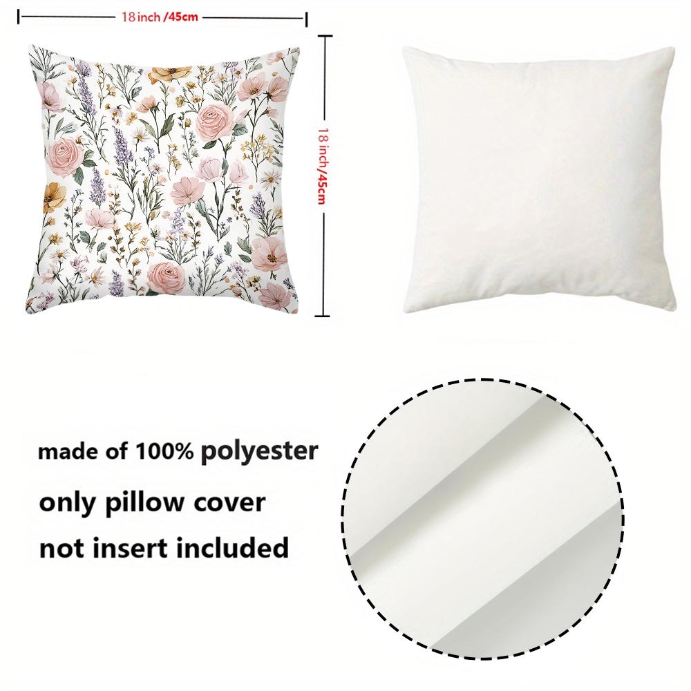 1 Pieces Floral Patterned Throw Pillow For Home Decor Polyester pillowcase, sofa decorative cushion cov Headboard Pillow
