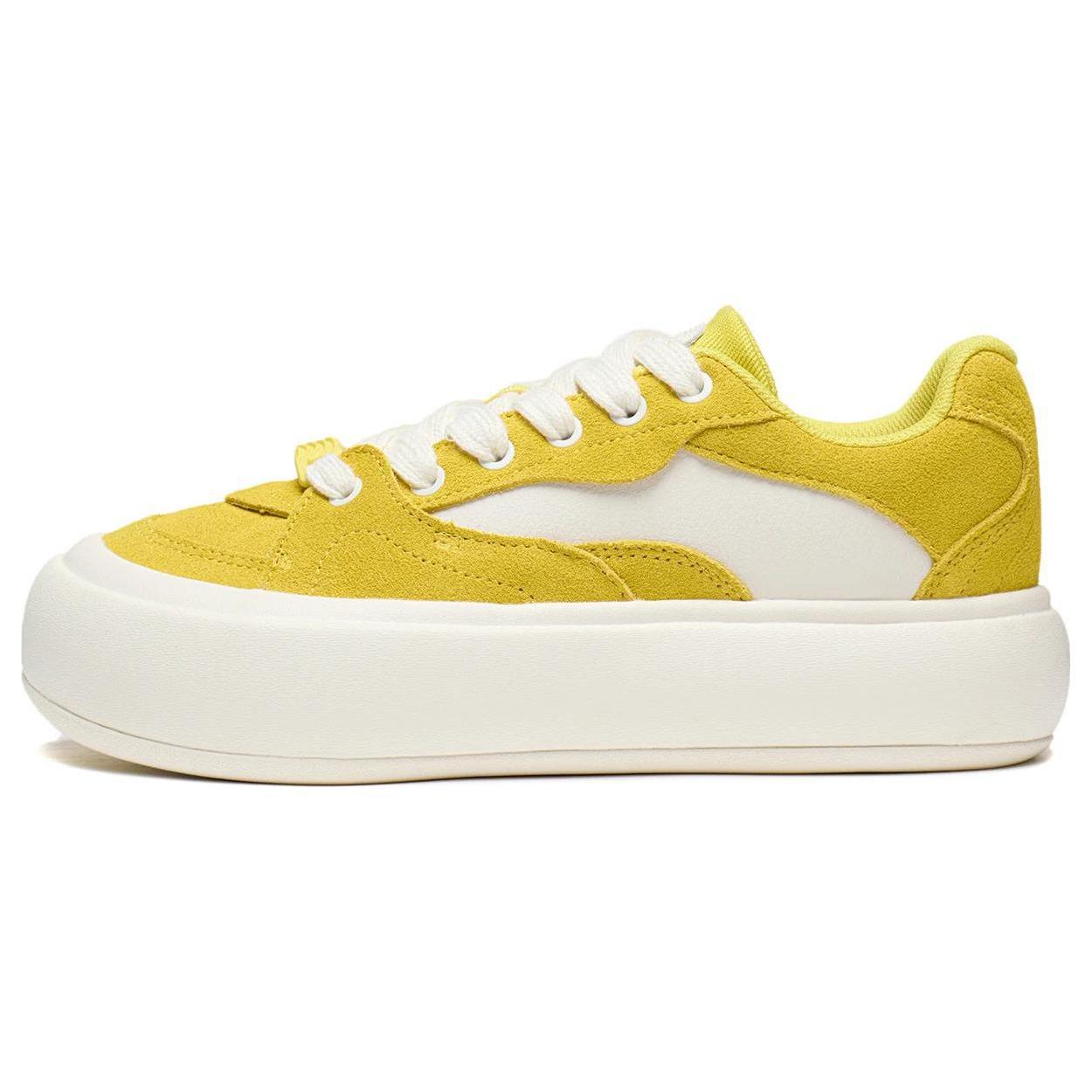 

Li Ning Low top Skateboard Shoes Women s Yellow White AZGT026-3 37
