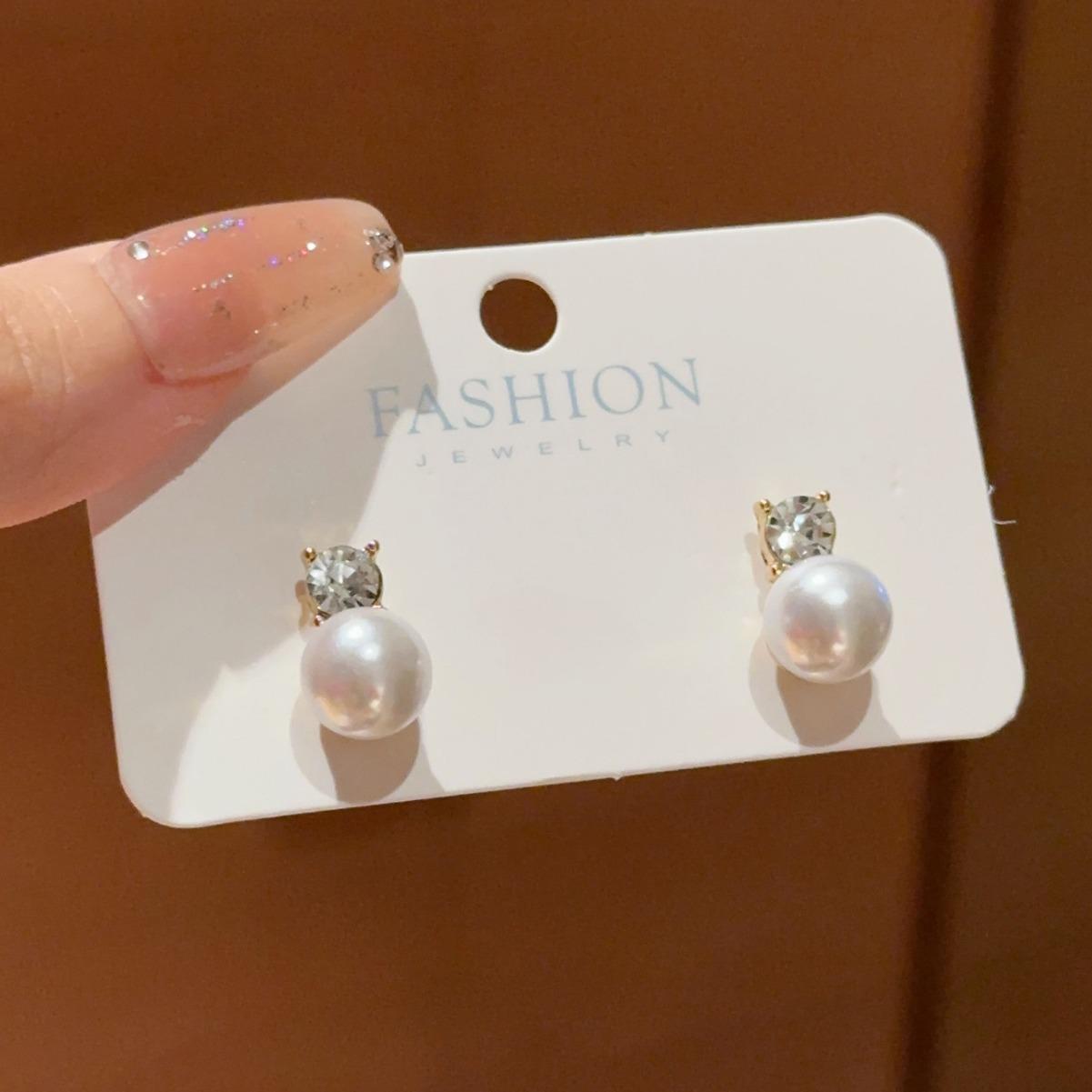 

Изысканные маленькие серьги с жемчугом и бриллиантами, роскошные серьги High Sense Light, серьги-гвоздики