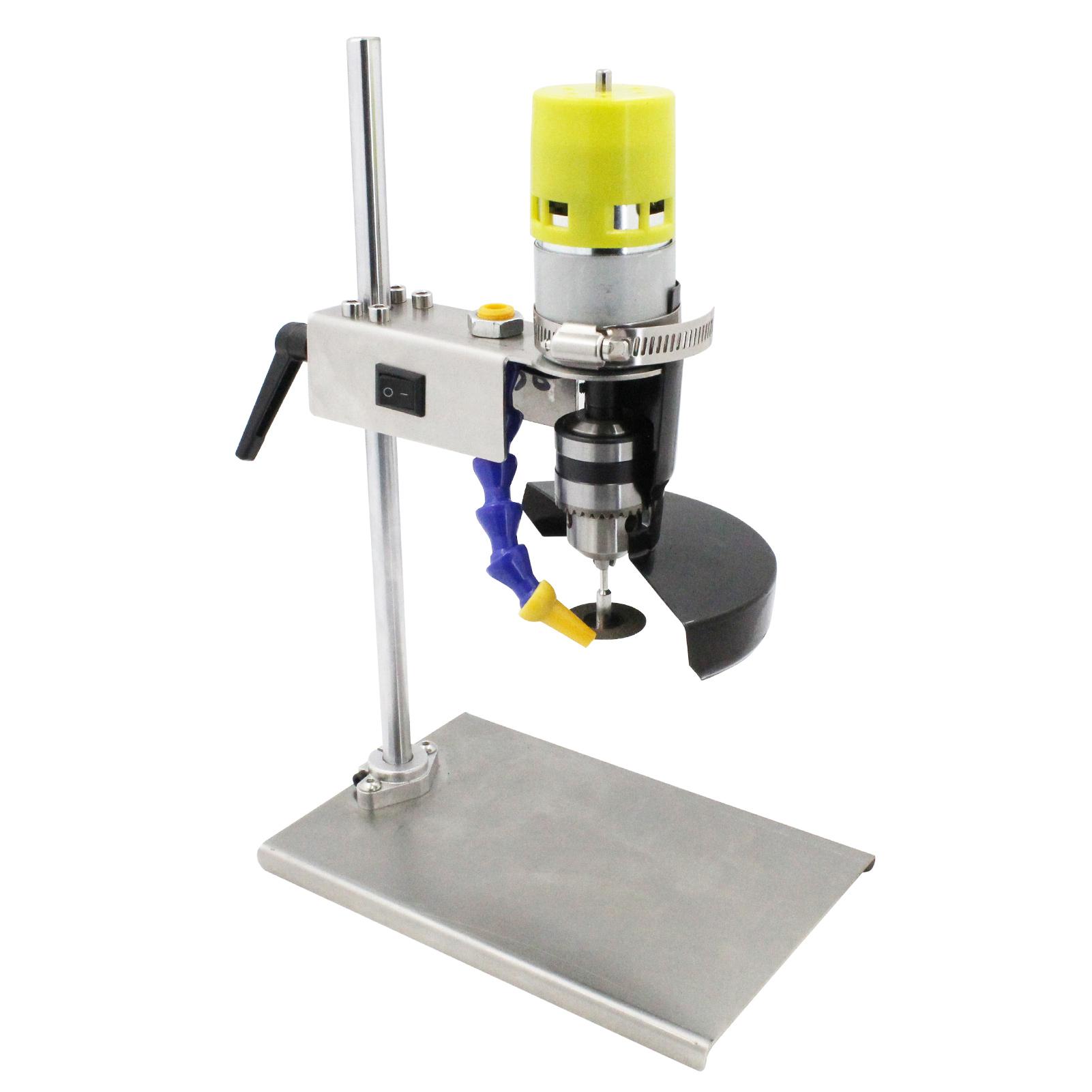 

Электрический резак для стеклянных бутылок, режущий инструмент, режущий станок с 7 переменными скоростями для цветочного горшка своими руками EU Plug чёрный/серебряный