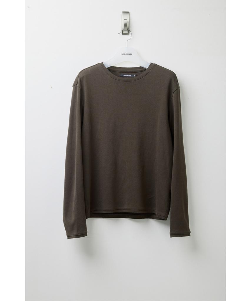 HATCHINGROOM Rolling Tee Rib Deep Brown