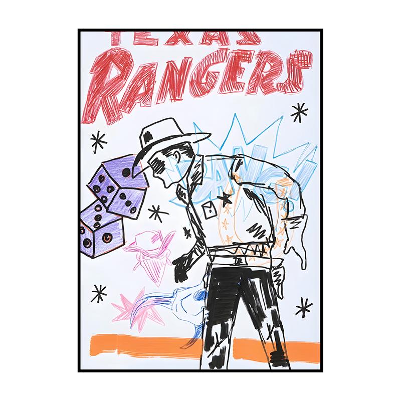 Abstract Classic Vintage Western Cowboy Poster Into The Wild Wall Art Print Canvas Painting for Living Room Home Decor Picture
