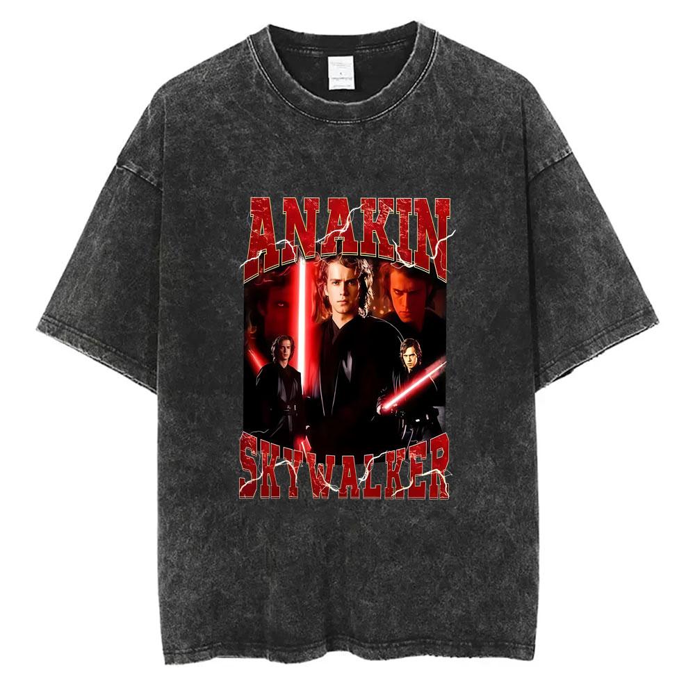 

I My Love Boyfriend Anakin Skywalker Vintage Washed Tshirt Men Women Casual Cotton T Shirts Unisex Fashion Oversized Streetwear S