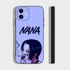 NANA Anime Black And White Color Phone Case For IPhone 17 Air 16 15 14 13 Pro Max 11 12 Black Silicone Cover