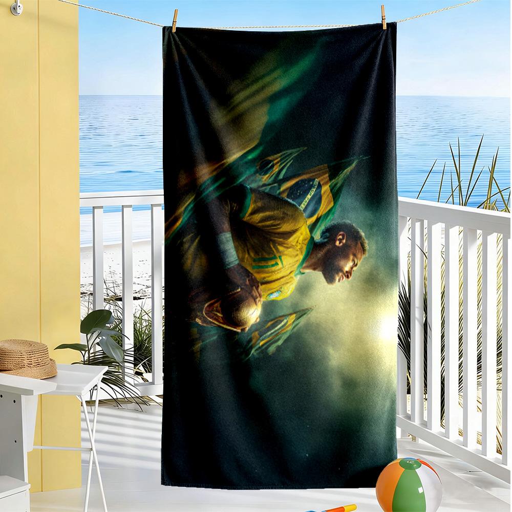 Ethereal Warrior Shadows Beach Towel Super Soft Microfiber Quickdry Fabric Comfortable Lightweight