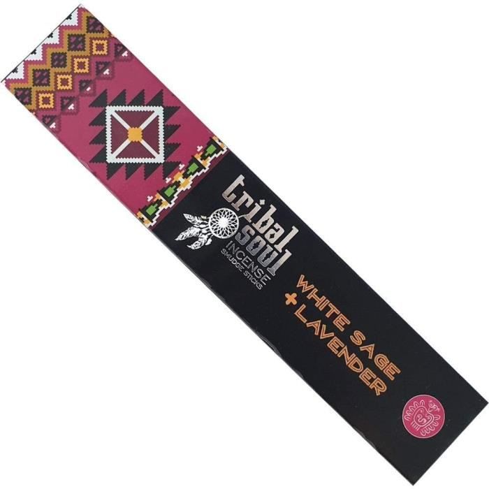 Bâton d'encens Tribal Soul Sauge blanche et lavande