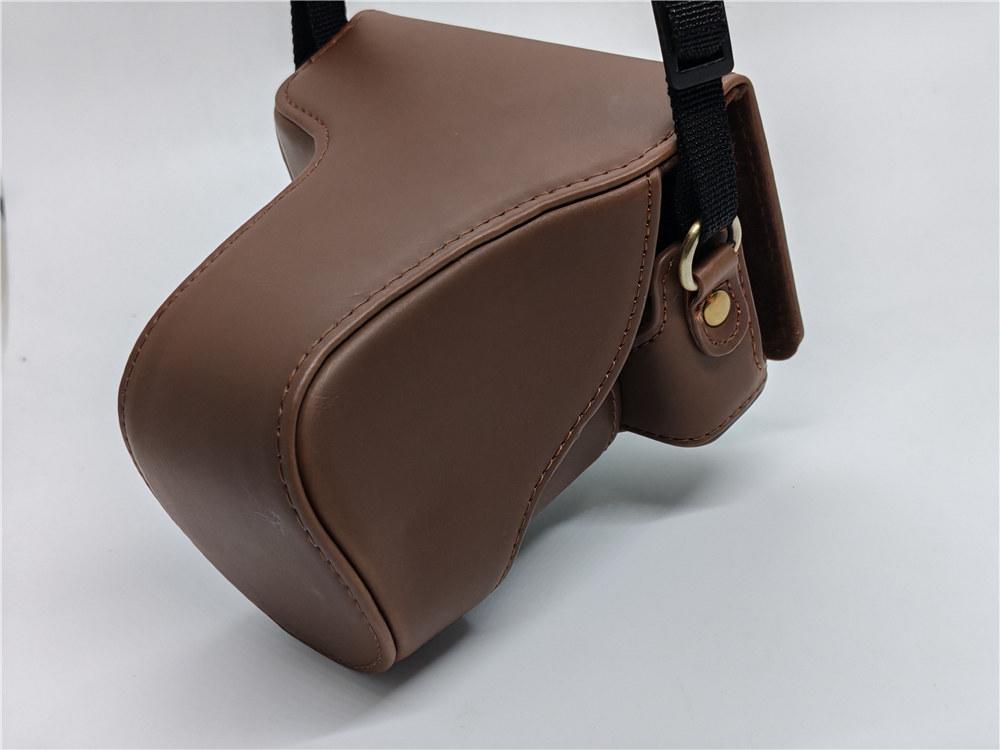 PU Leather Camera Bag Case For Canon EOS M10 M200 M100 M 15-45mm Lens Full Body Cover With Strap
